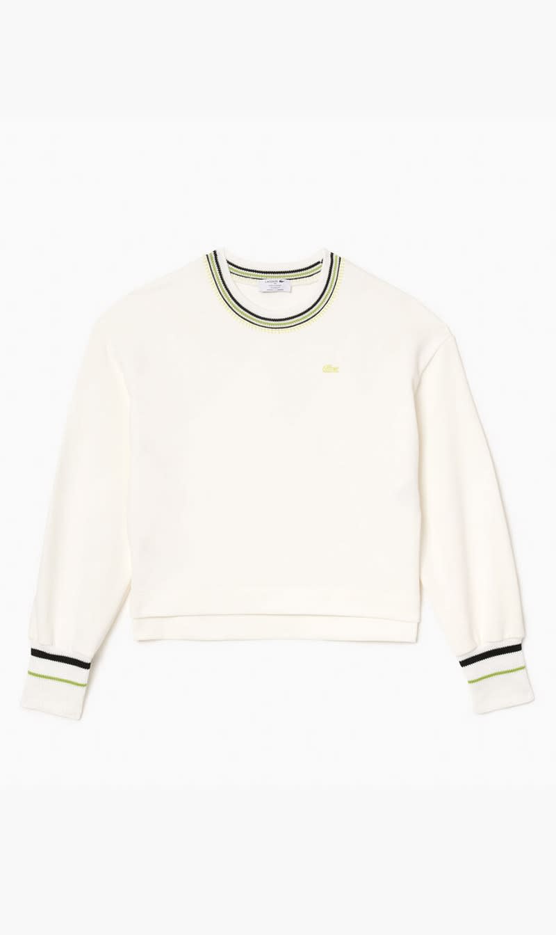 

Lacoste White French Made Fleece Sweatshirt for Women | The Deal Outlet