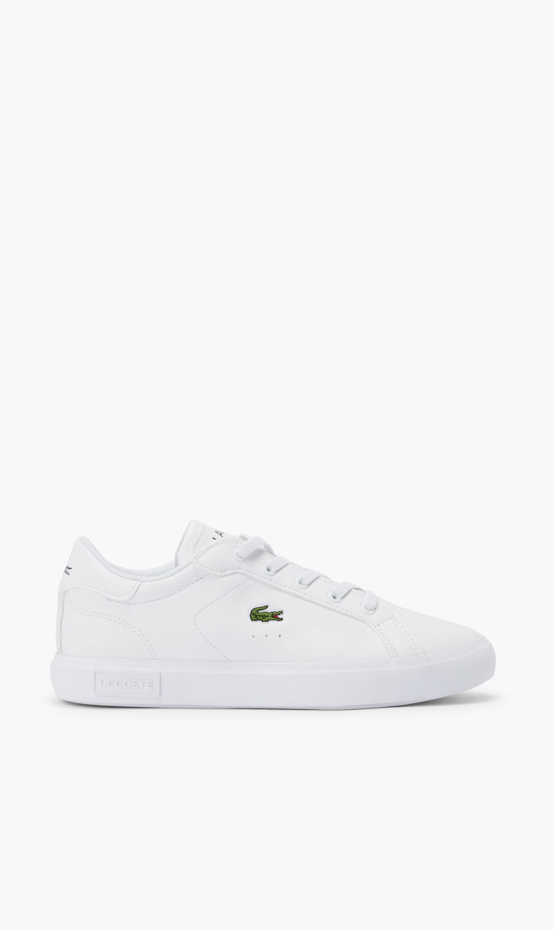 

Lacoste White Powercourt Lace Sneakers for Girls | The Deal Outlet
