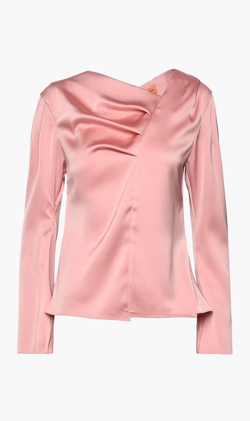 

Stine Goya Pink Asymmetrical Long Sleeve Top for Women | The Deal Outlet