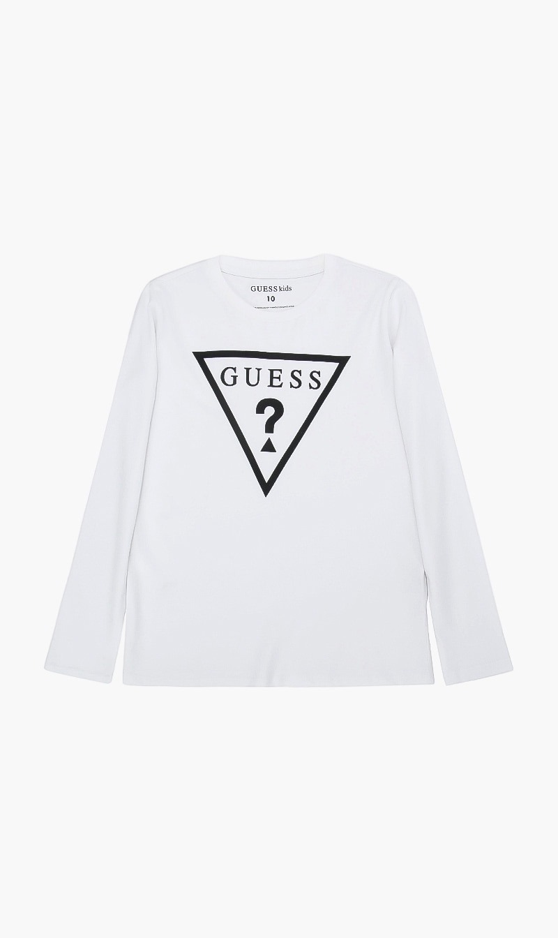 

Guess logo long sleeve sweatshirt | the deal outlet, White