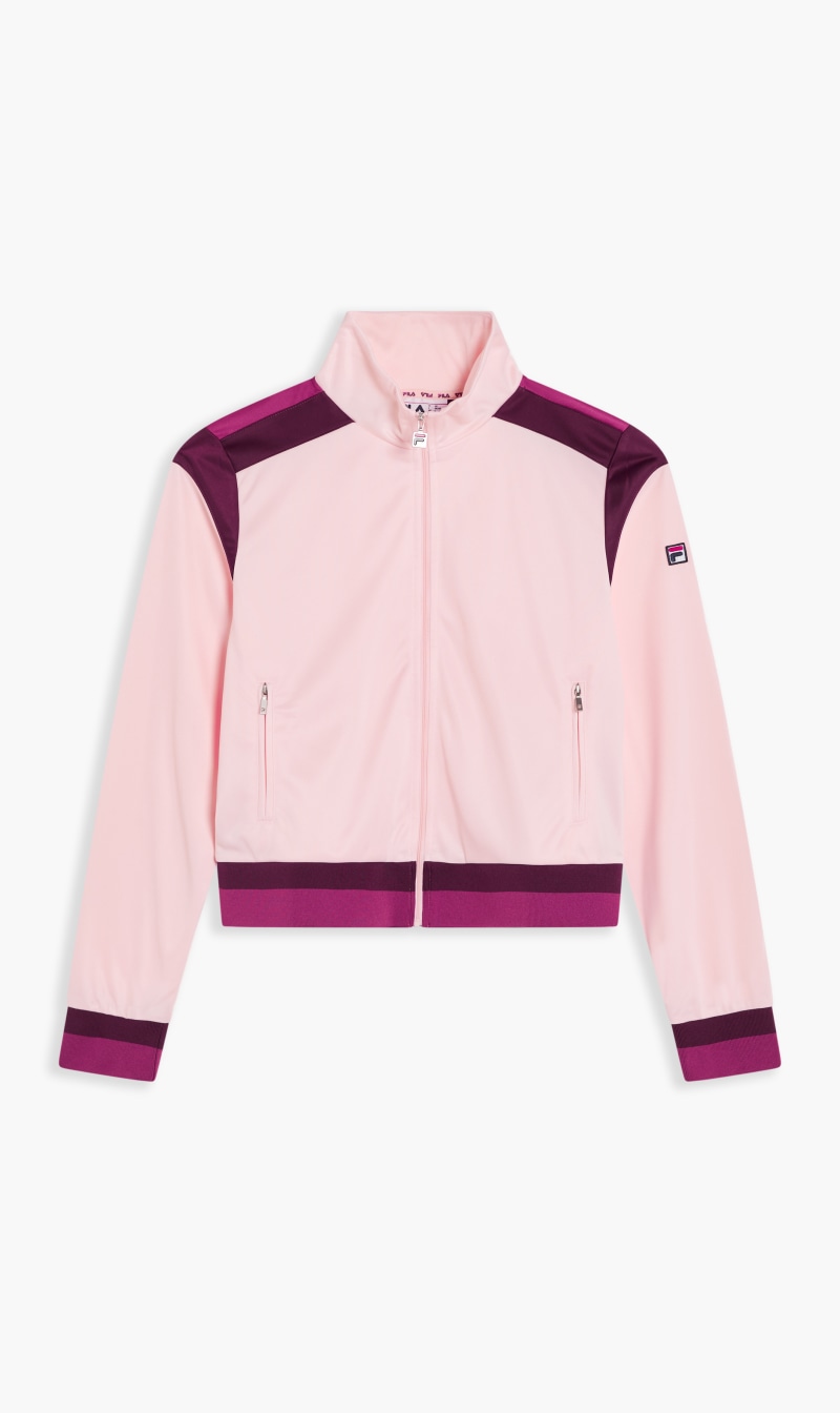 

Dual Color Track Jacket, Pink