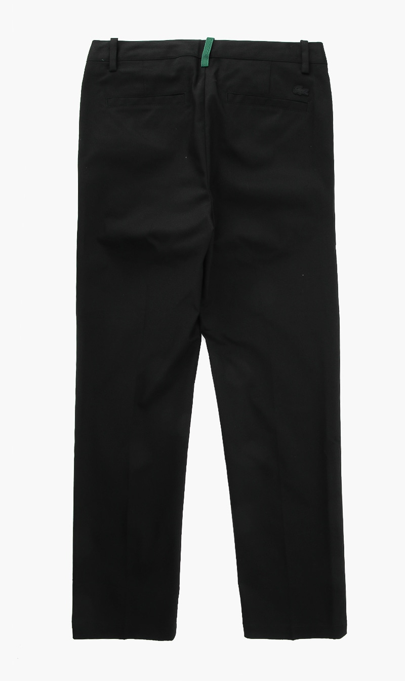 

Lacoste Black Cotton Chino Trousers for Women | The Deal Outlet
