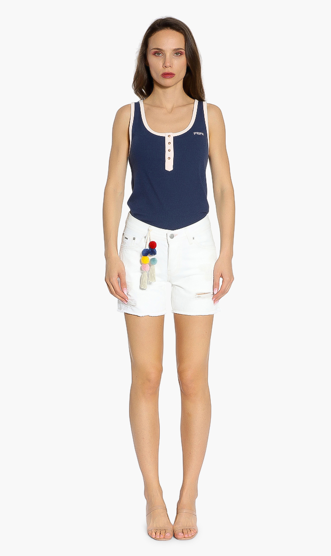 

Regular Fit Thrasher Shorts, White