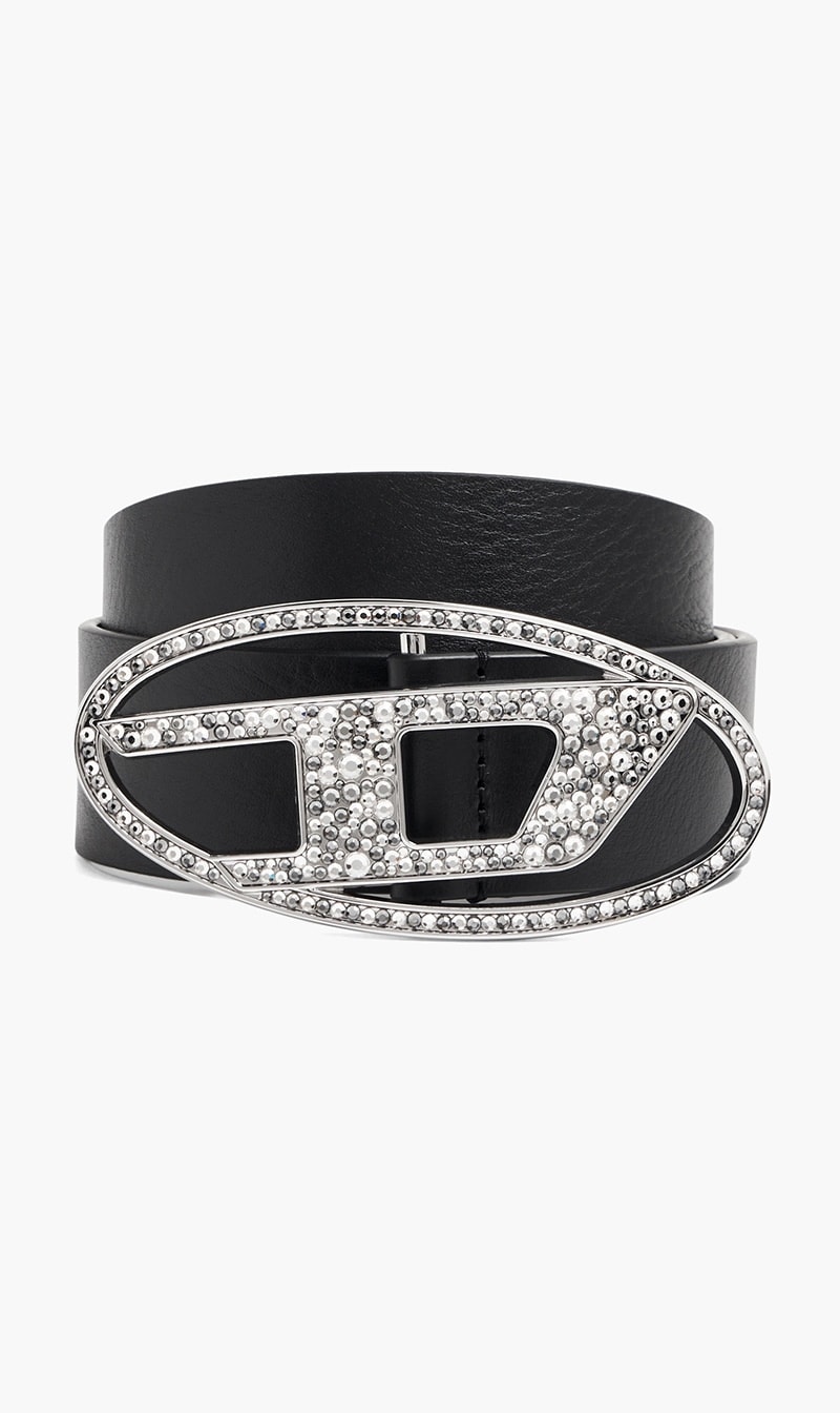 

Diesel Black B-1dr Strass Belt for Women | The Deal Outlet