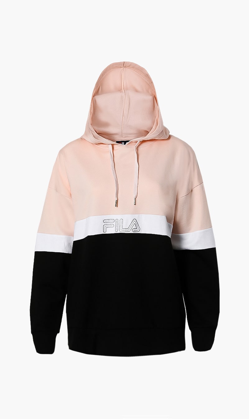 

Janine Colourblock Pattern Loose Fit Hoodie