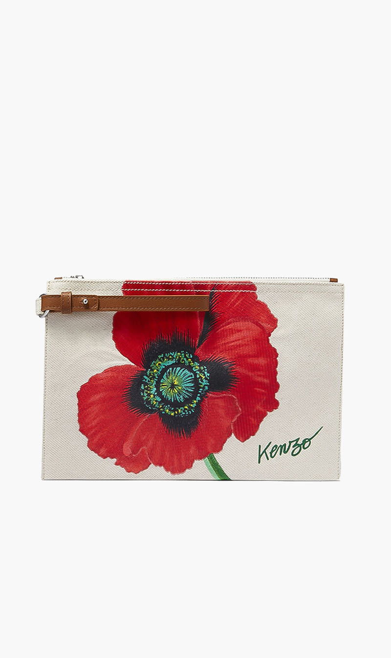 

Seasonal Graphic Pouch, Beige