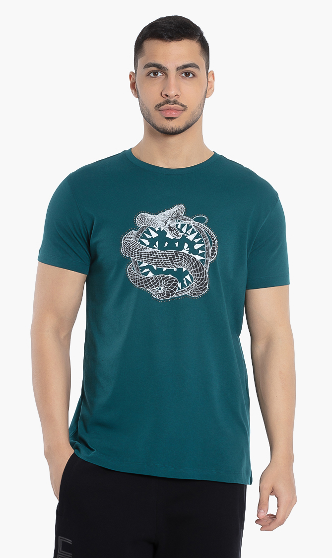 

Roberto Cavalli Snake Studs T-shirt