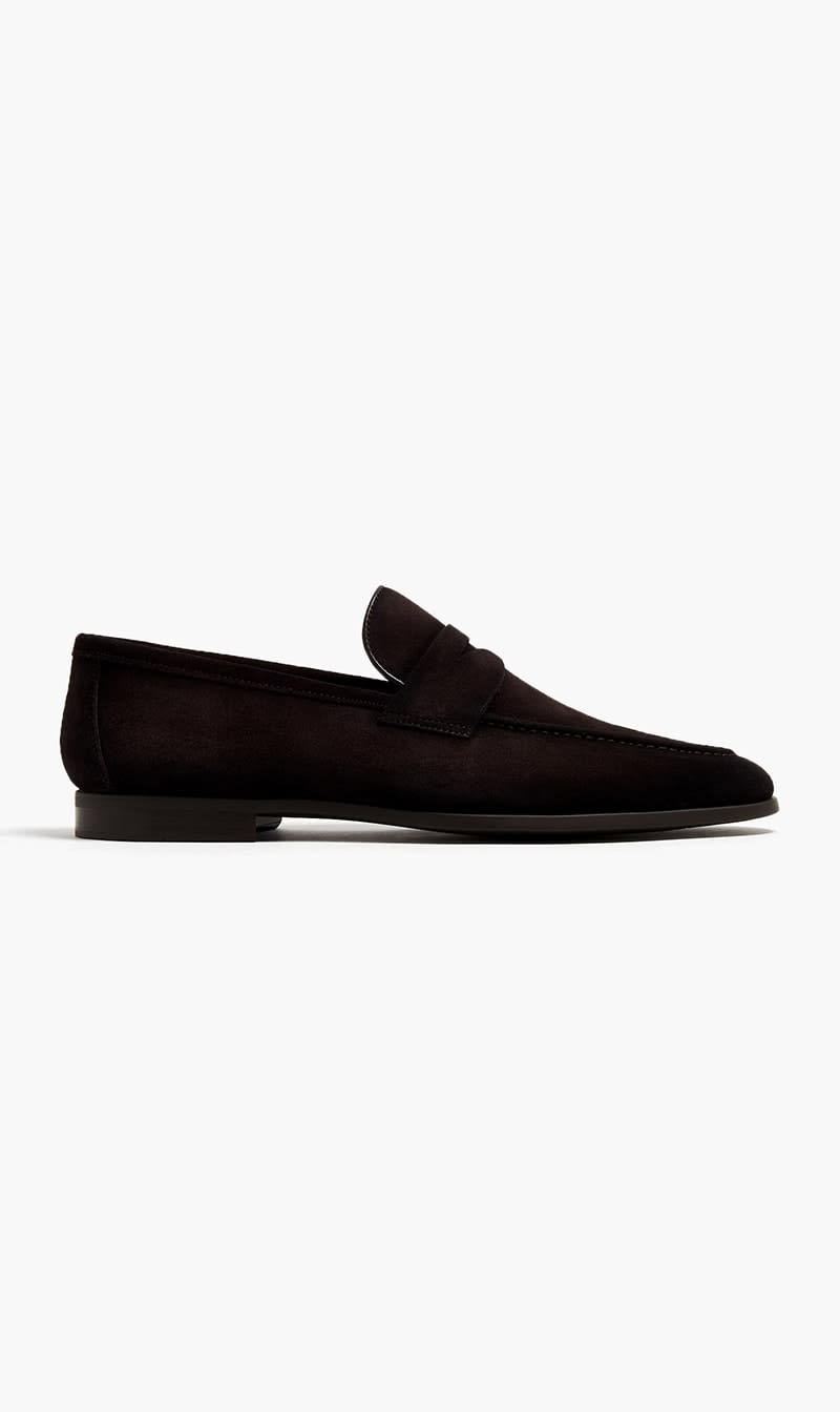 

Magnanni Brown Suede Loafers for Men