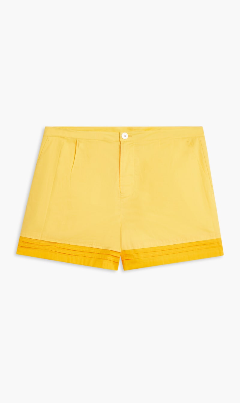 

Staud Yellow Leon Short Womens Woven Cotton Short for Women | The Deal Outlet