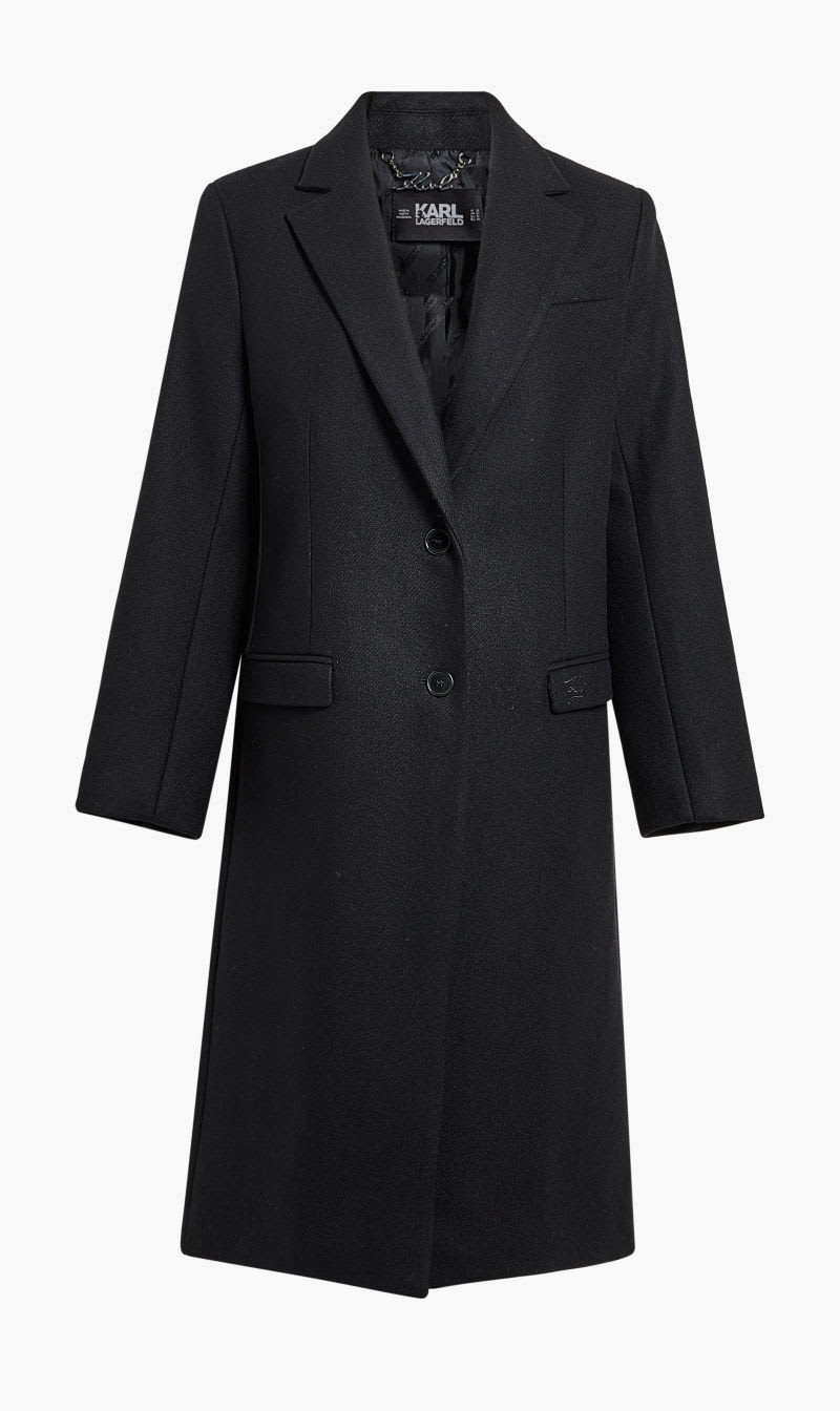 

Karl Lagerfeld Black Tailored Coat Wtape for Women | The Deal Outlet