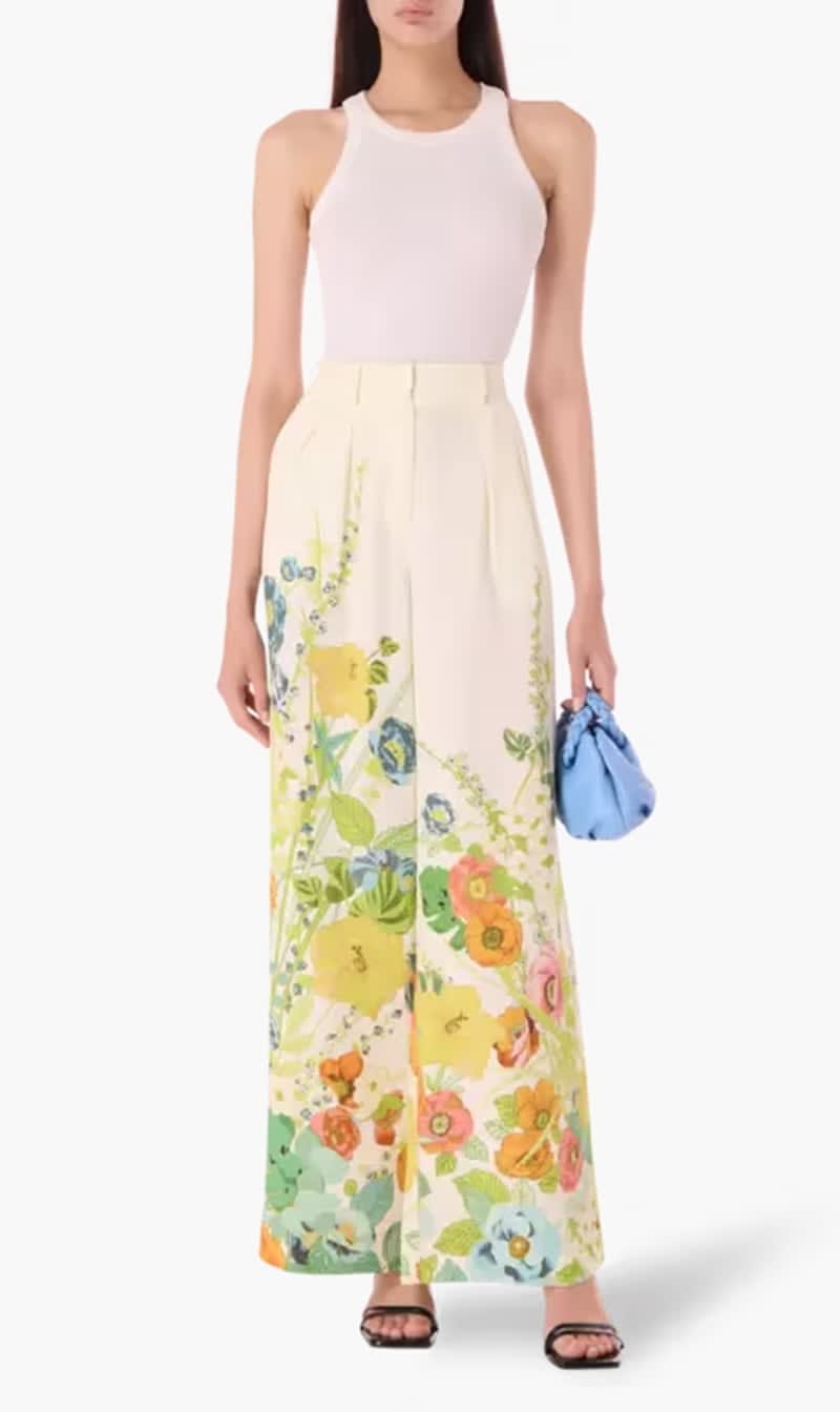 

Alemais Beige Constance Tencel Pants for Women | The Deal Outlet