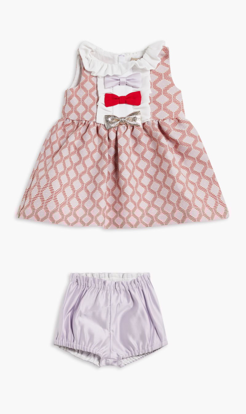

Hucklebones Pink Multi Bow Bodice Dress for Girls | The Deal Outlet