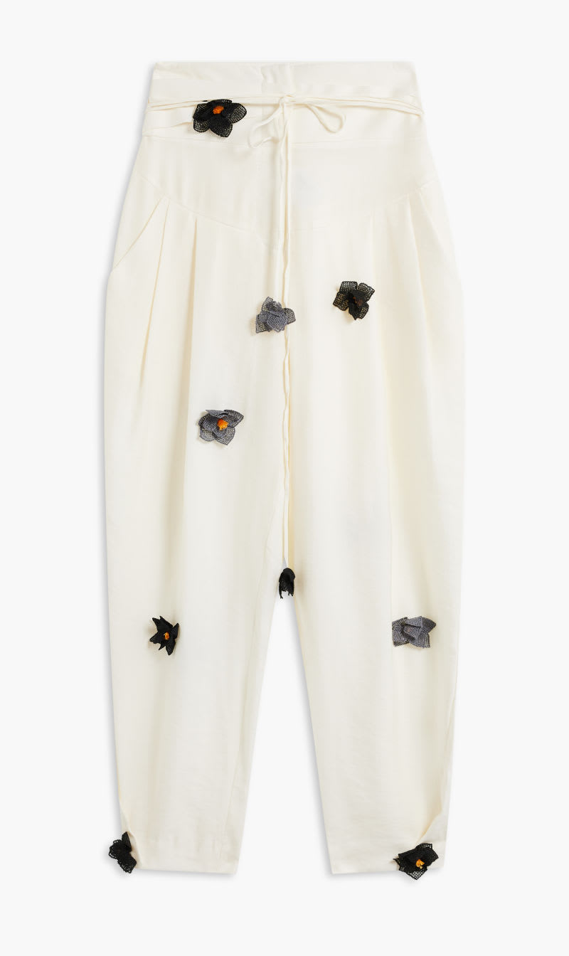 

Keeya White Pleated Pants for Women | The Deal Outlet