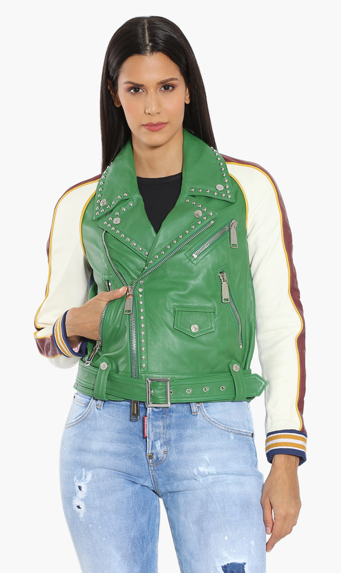

Dsquared2 Colorblock Leather Jacket