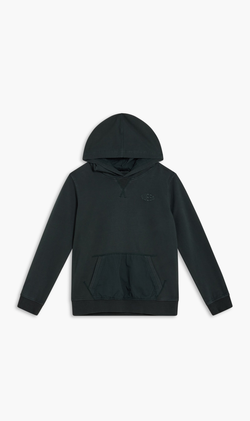 

Guess Green Hooded Active Top W - Cotton French Terry | The Deal Outlet