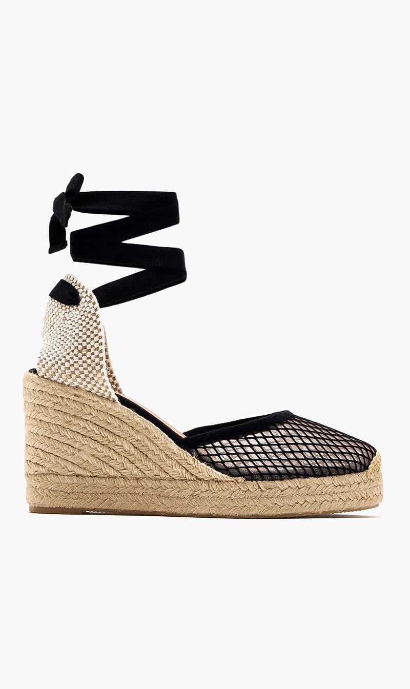 Black Maria Wedge Espadrilles for Women
