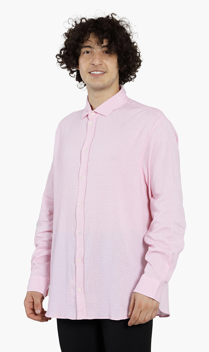 

Emporio Armani Jacquard Chevron Long Sleeves Shirt