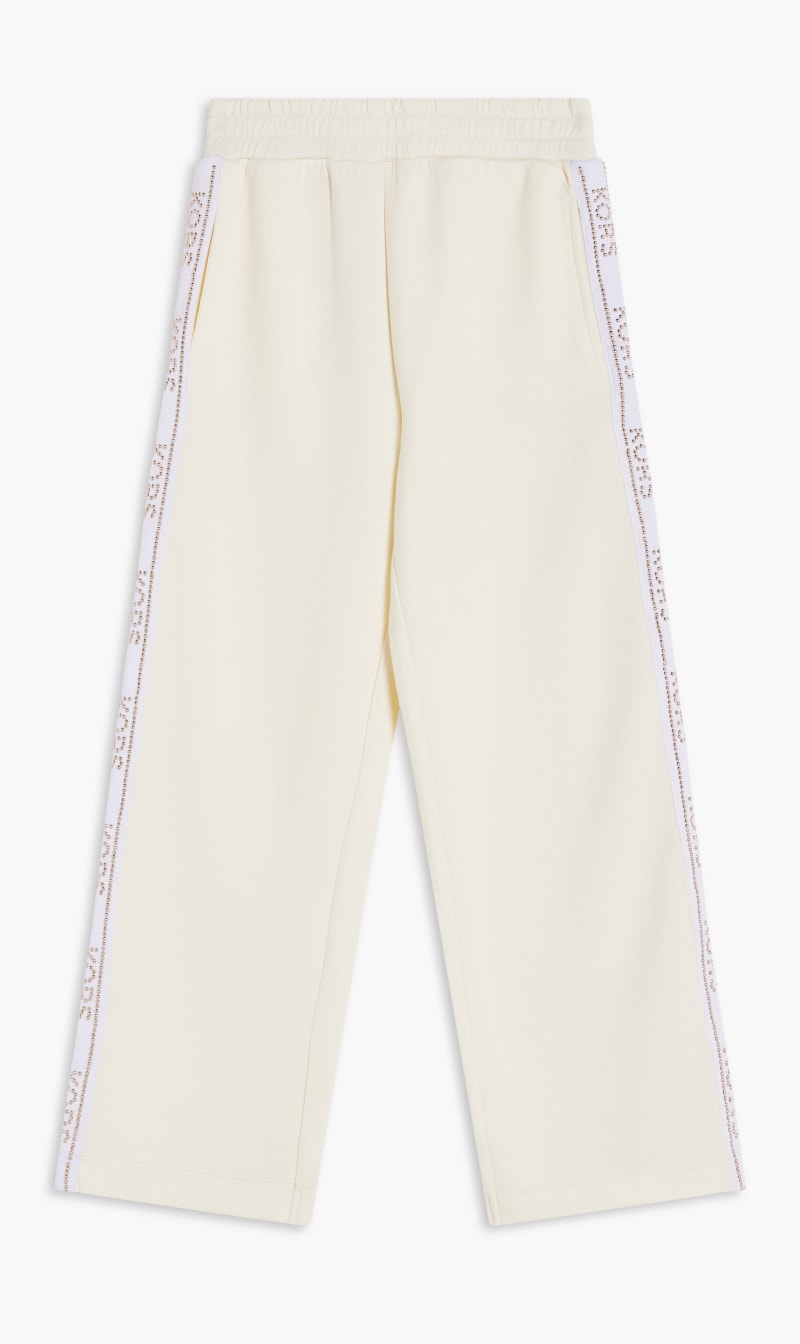 

Michael Kors White Logo Embellished Side Panels Jogging Bottoms for Girls | The Deal Outlet