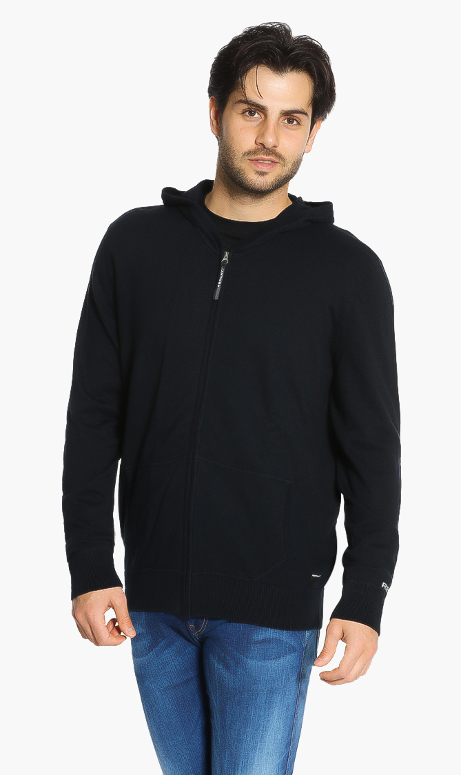 

Zip Hoodie Cardigan, Blue