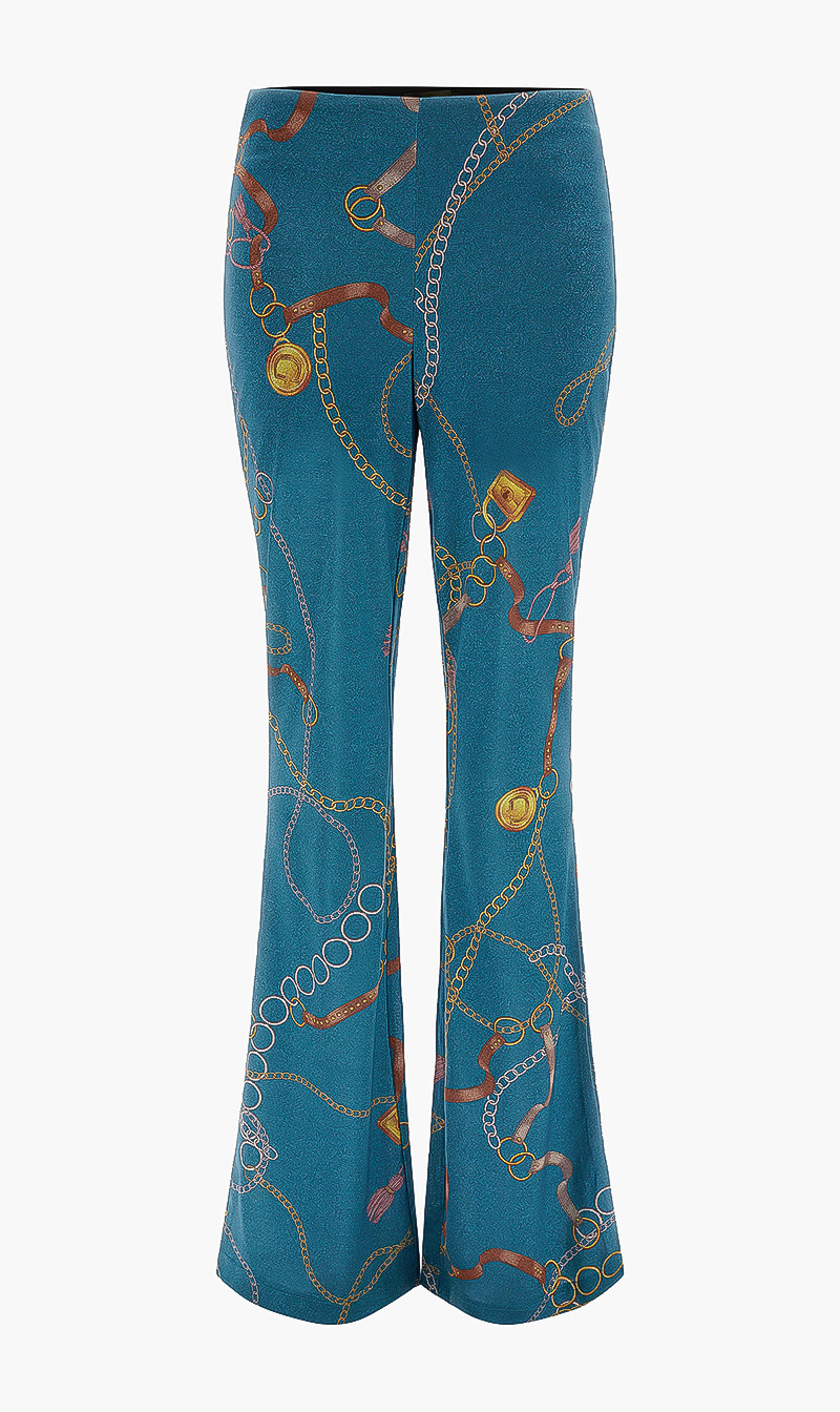 

Carole Printed Luxe Pant, Blue