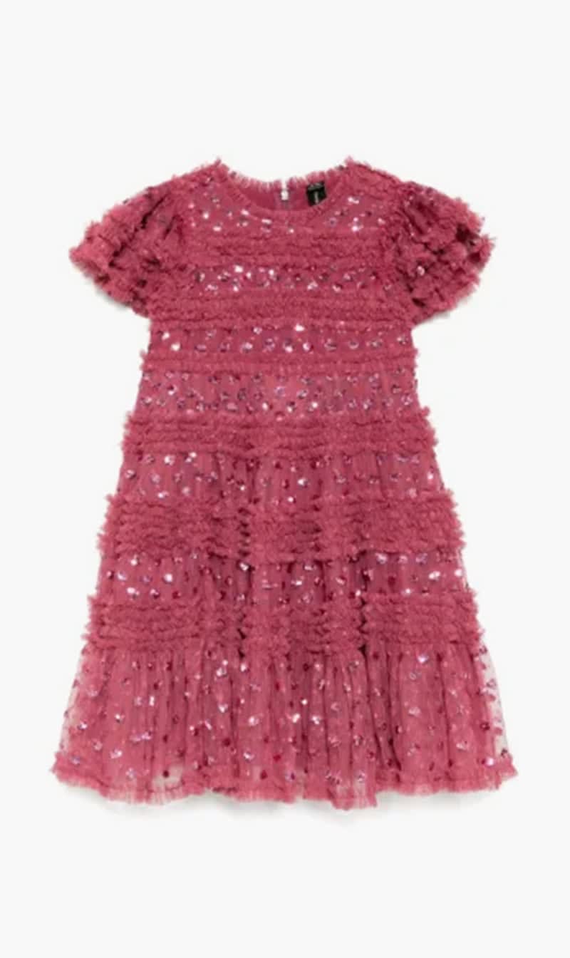 

Needle & Thread Pink Vivian Dress for Girls | The Deal Outlet