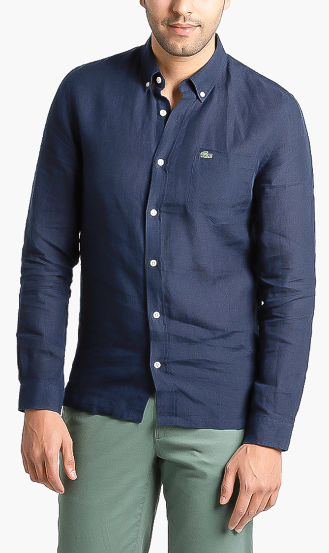 

Lacoste Regular Fit Linen Long Sleeve Shirt