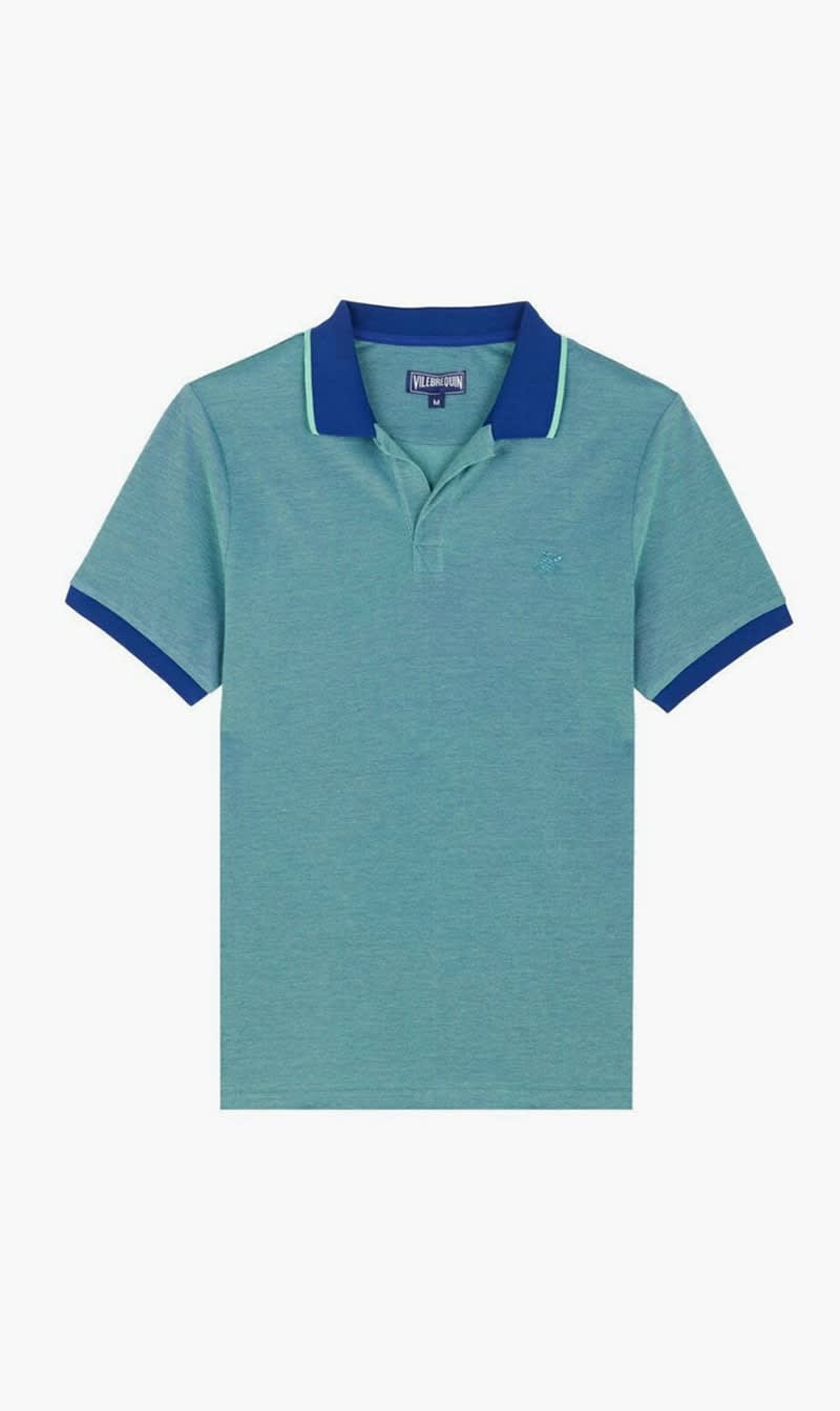 

Vilebrequin Blue Pique Solid Polo for Men | The Deal Outlet