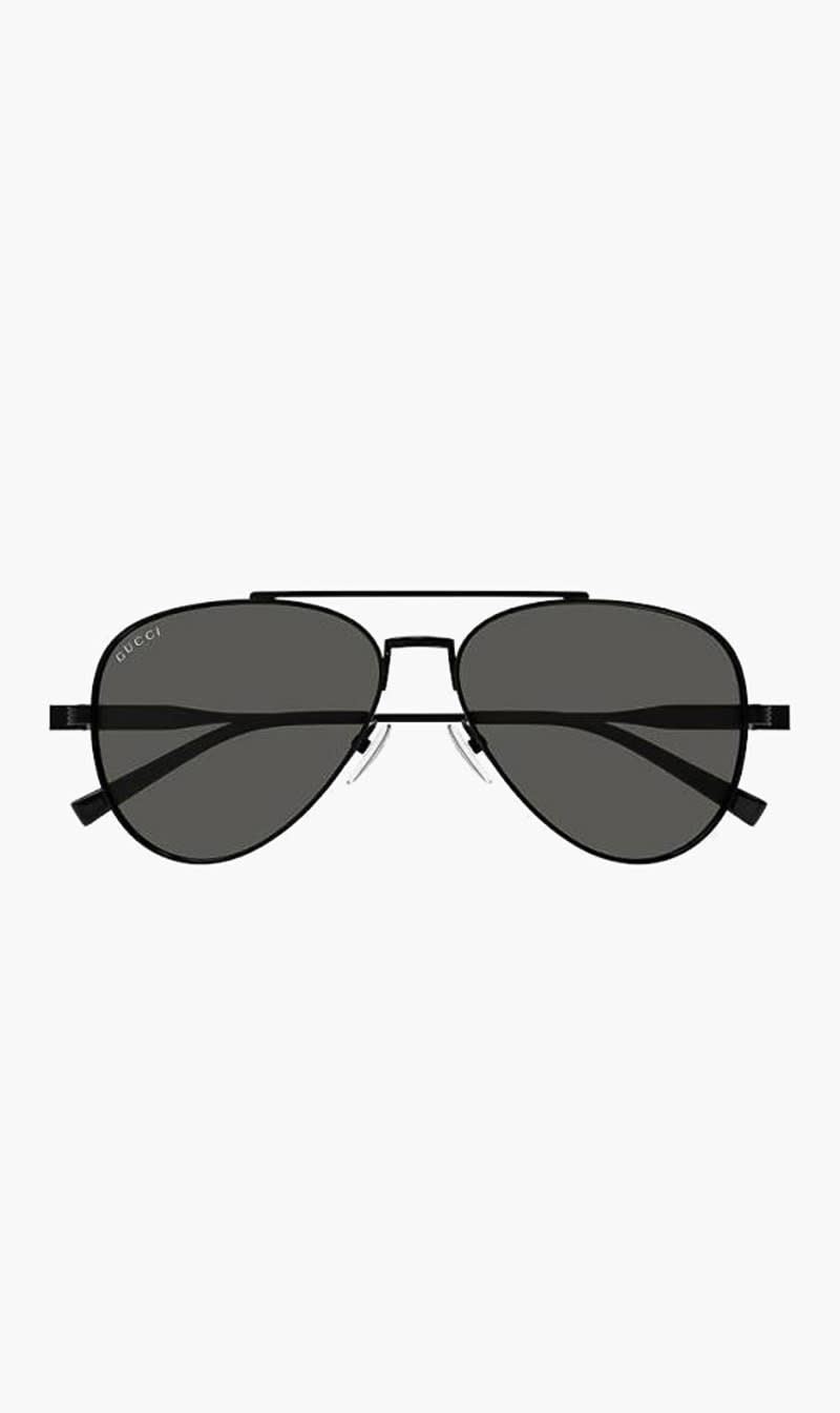 Black Gucci Green Pilot Sunglasses for Men