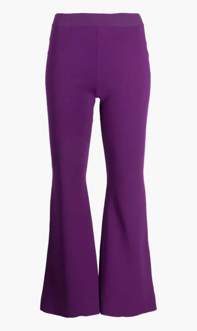 

Stella Mc Cartney Purple High Waist Knitted Flared Trousers for Women | The Deal Outlet