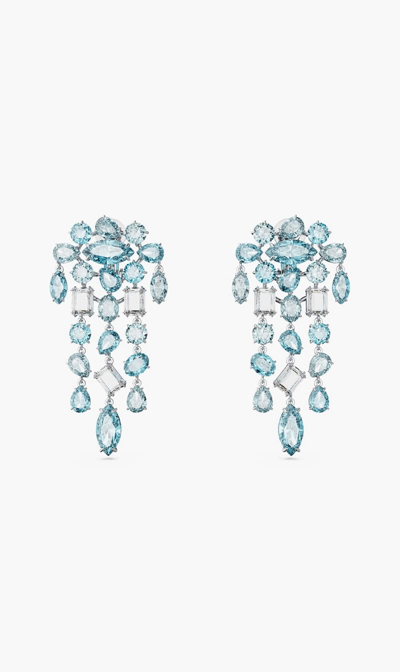 

Swarovski Blue Gema Chandelier Earrings for Women | The Deal Outlet