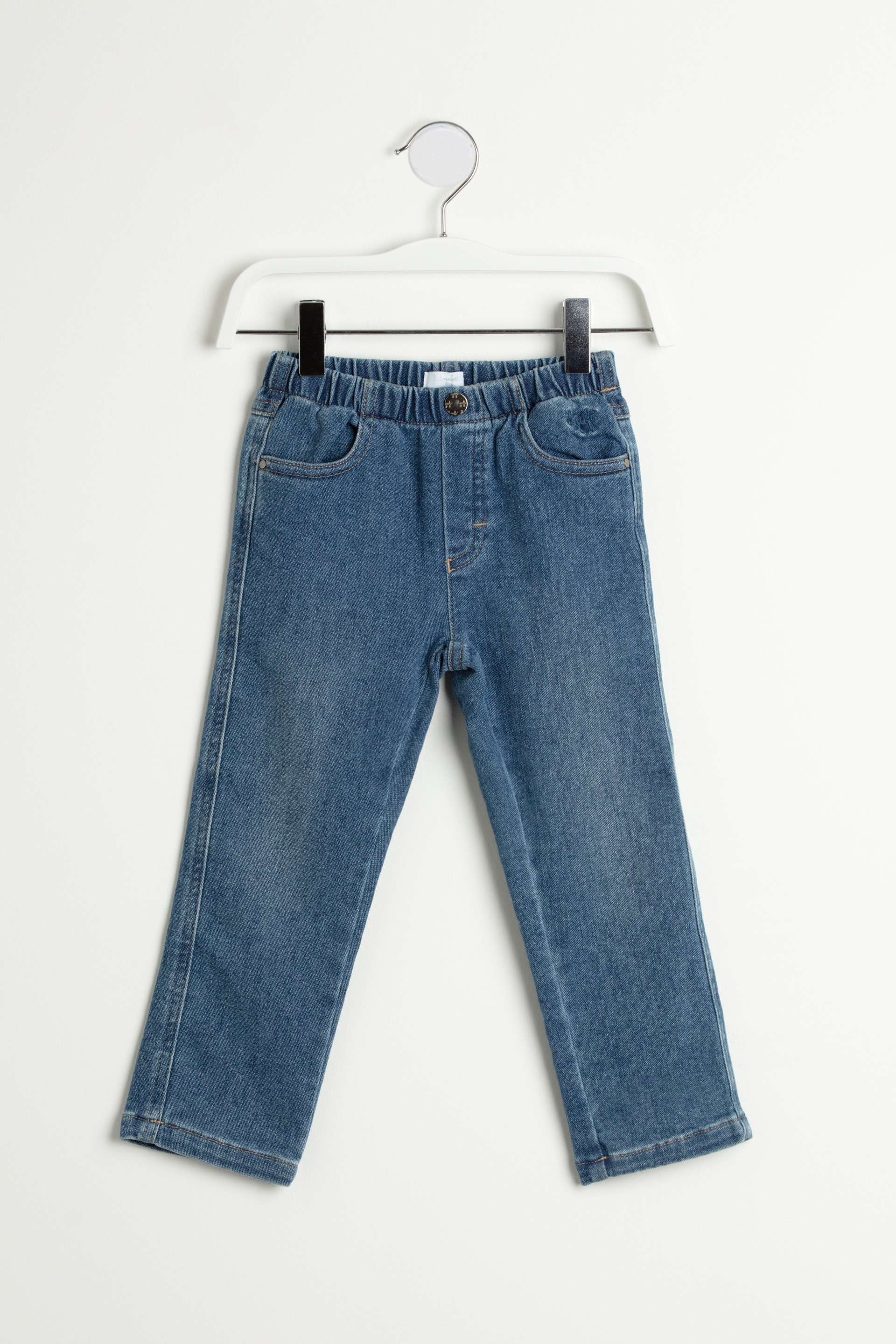 

Il Gufo Elastic Waistband Denim Pants