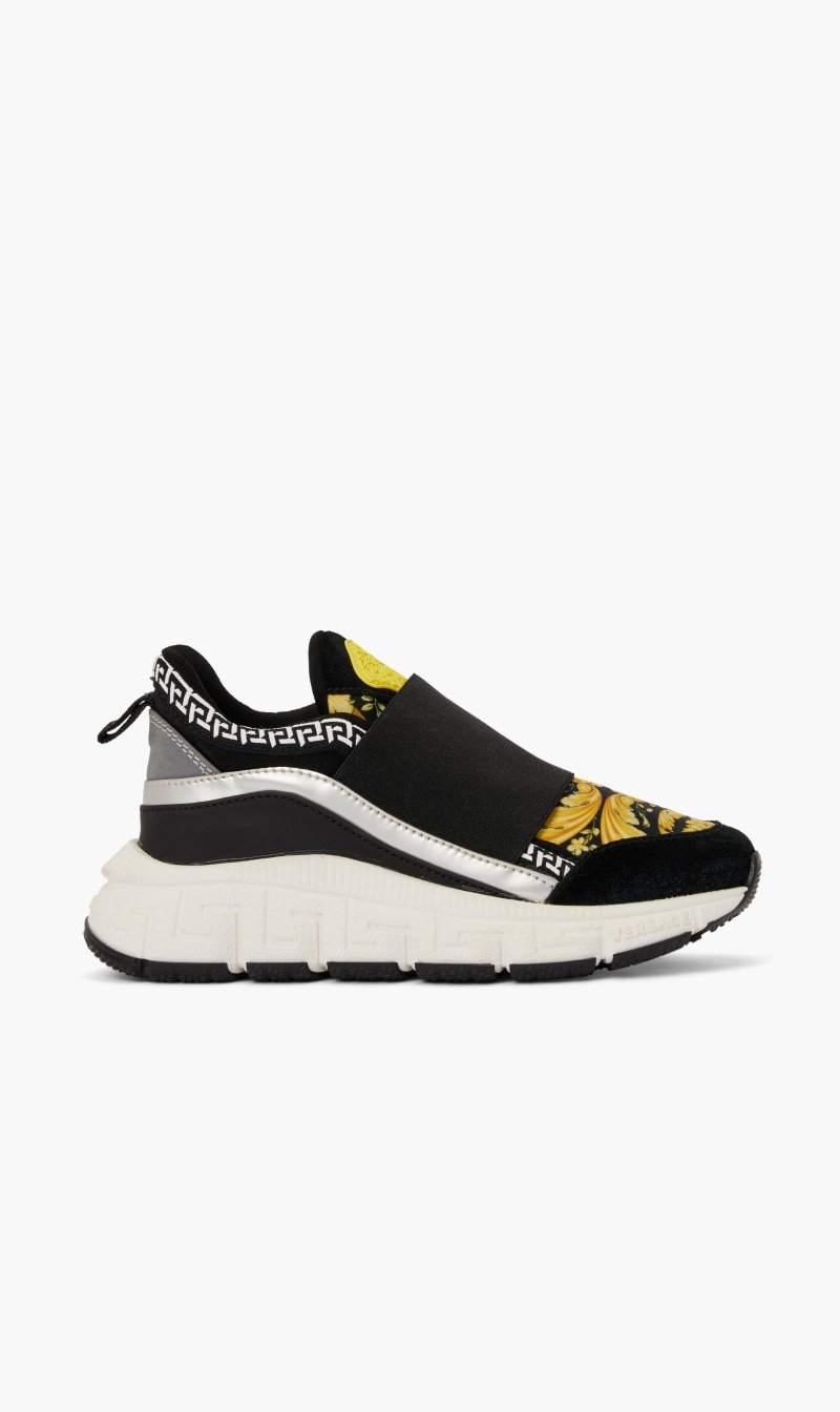 

Versace Black Sneaker Trigreca Lycra St.barocco Kids+tessuto Specchio+crosta for Kids | The Deal Outlet