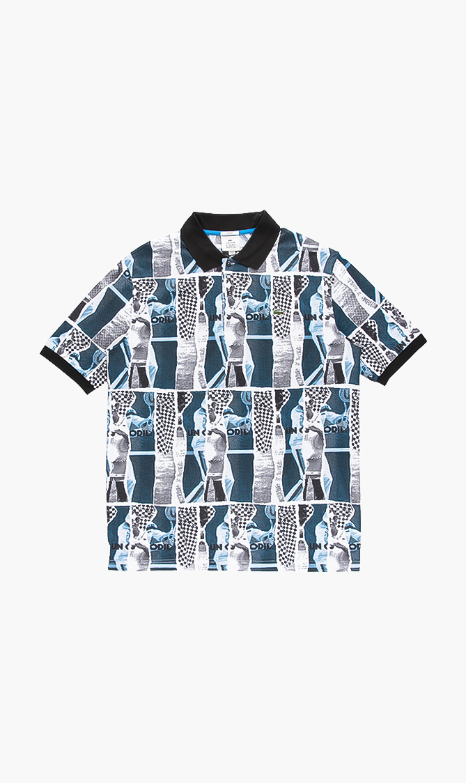 

LACOSTE L!ve Loose Fit Graphic Print Polo Shirt
