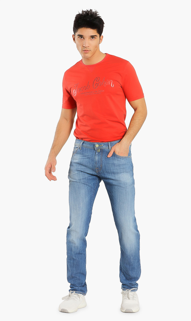 

Washed Tailored Jeans, Blue