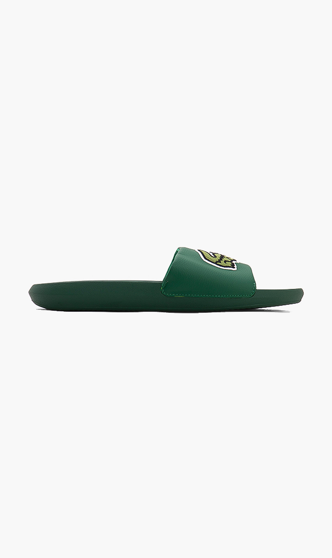 

LACOSTE Oversized Embroidered Croc Slides