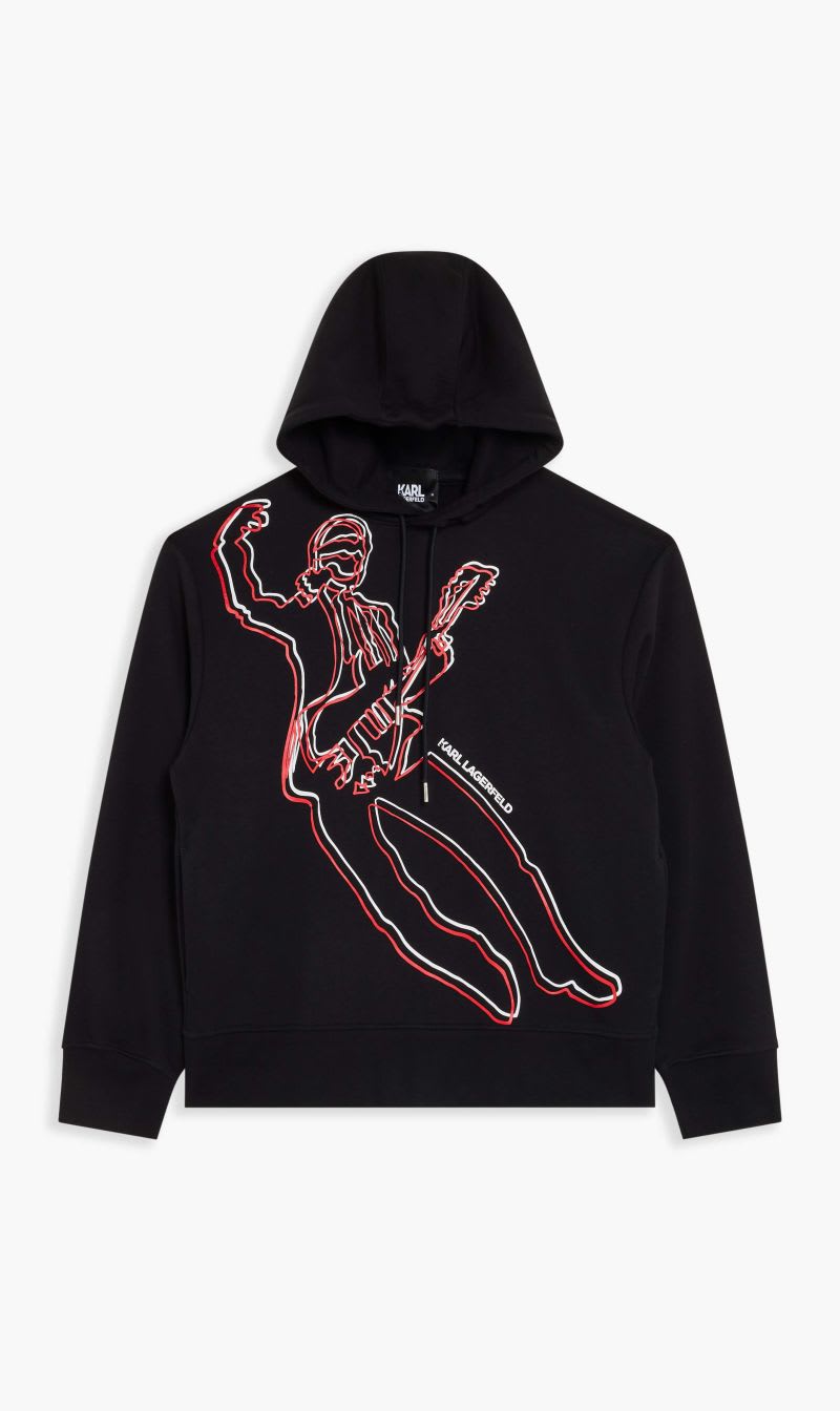

Karl Lagerfeld Black Karl Rocks Hoodie for Men | The Deal Outlet