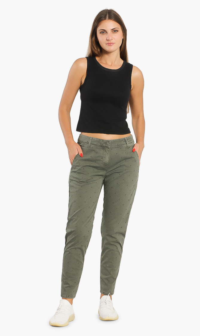 

Piper Solid Pants, Green