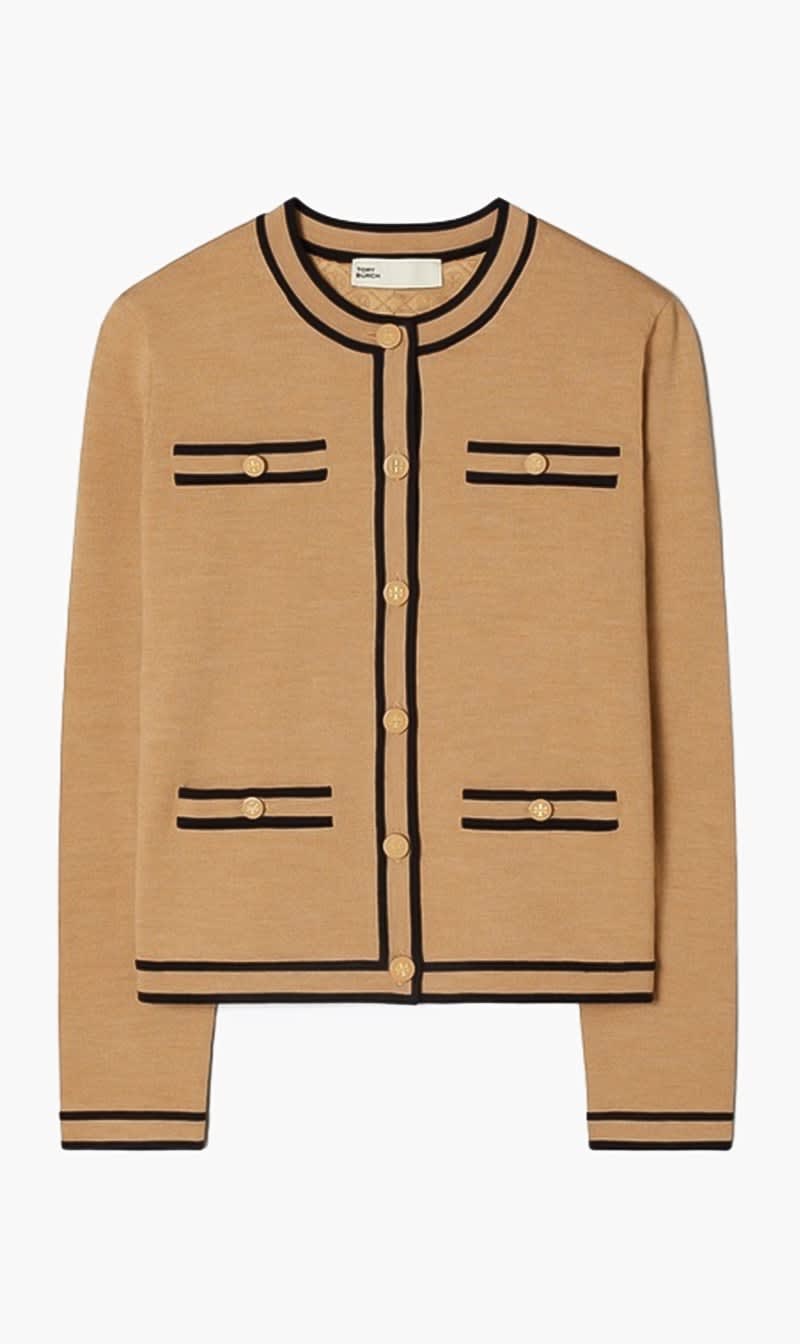 

Tory Burch Brown Kendra Cardigan for Women | The Deal Outlet
