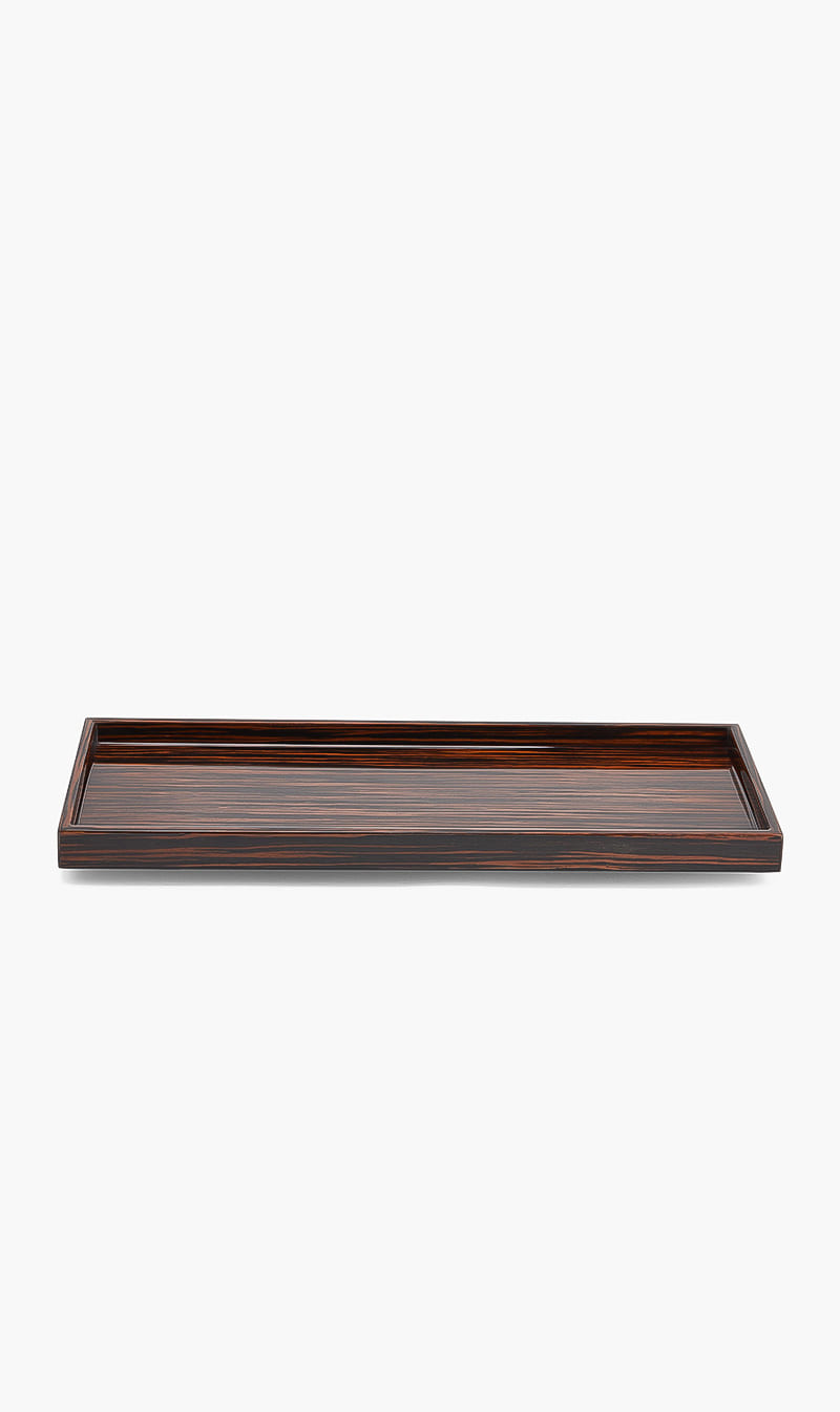 

Pacific Connections Brown Macassar Ebony Bathroom Tray | The Deal Outlet