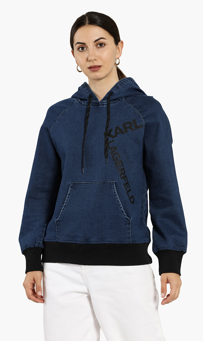 

Karl Lagerfeld Logo Graphic Hooded Sweatshirt