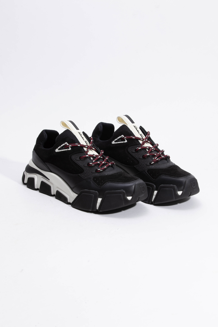 

Salvatore Ferragamo Booster Black Sneakers
