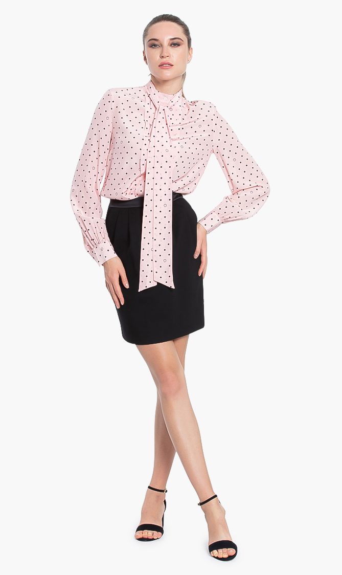 

Karl Lagerfeld Punto Skirt W/ Logo Tape
