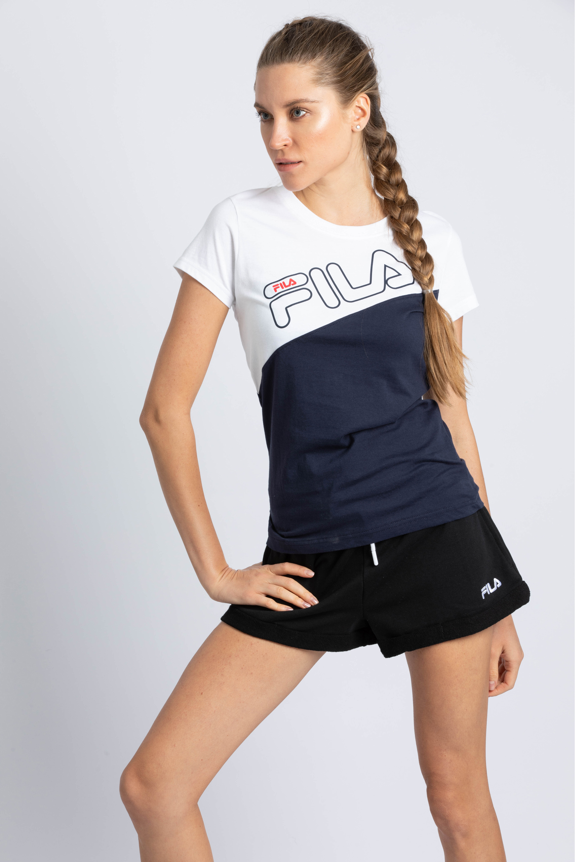 

Fila Kassy Asymmetrical Colorblock T-shirt