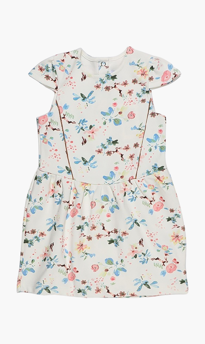 

Printed Dress, White