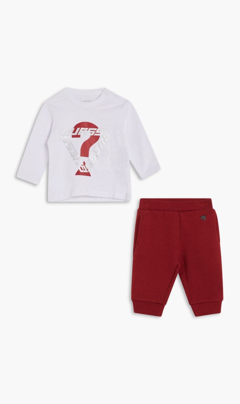 

Guess White 2 Pcs Set Tee And Jogger | The Deal Outlet