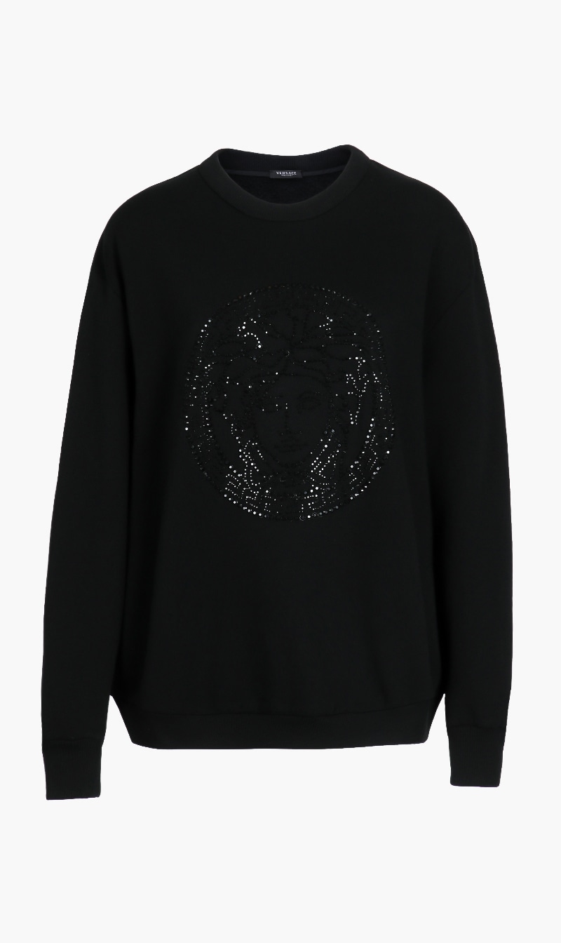 

Crystal Embellished Sweatshirt, Black