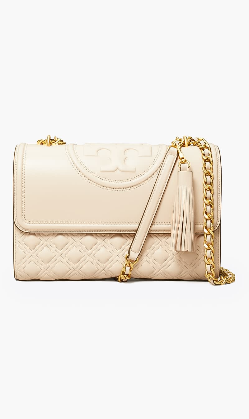 

Tory Burch Beige Fleming Convertible Shoulder Bag for Women | The Deal Outlet