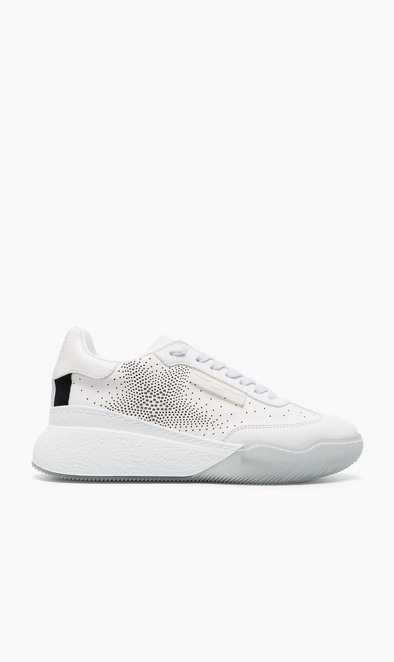 

Stella Mc Cartney White Loop Semi Shine Alter Mat for Women | The Deal Outlet