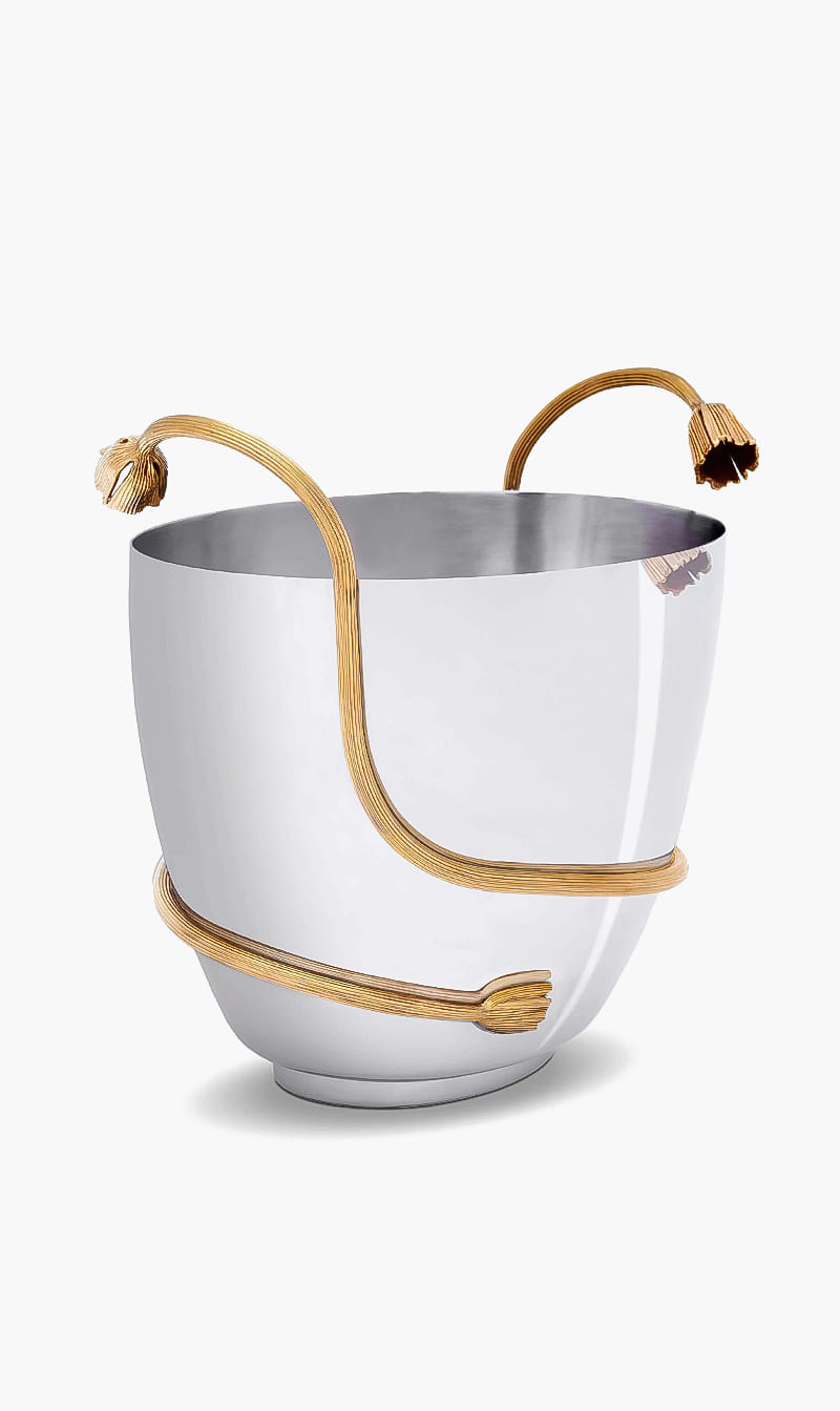 

Deco Leaves Champagne Bucket, Silver