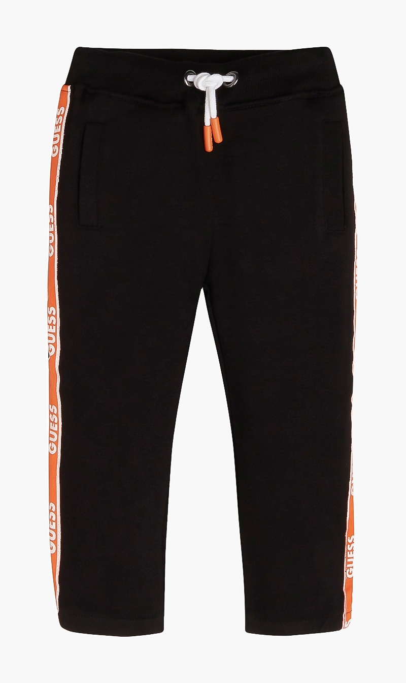 

Guess logo brand elasticated waist track pant | the deal outlet, Black